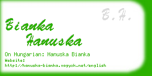 bianka hanuska business card